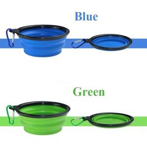 2 Pack Portable Pet Bowl Food Water Folding Dish